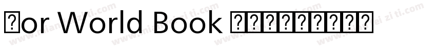for World Book Day字体转换